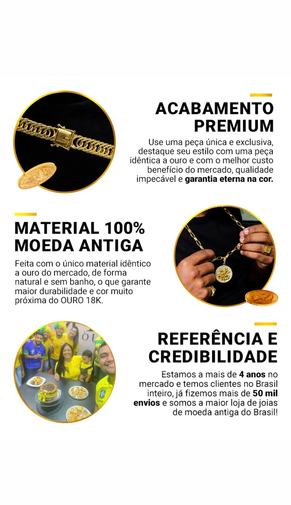 Kit Cordão e pulseira tijolinho 5mm