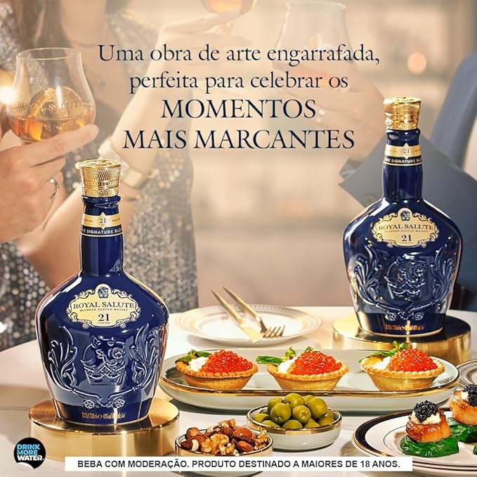 Whisky Royal Salute 21 anos Azul Saphire 700ml