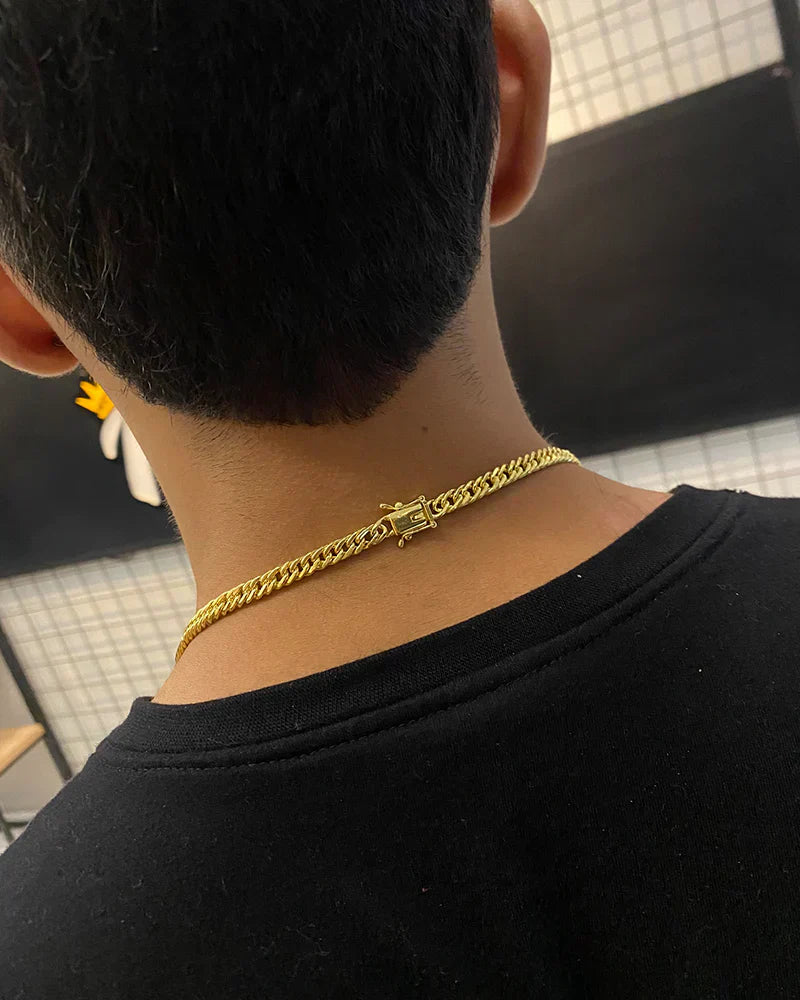 Kit Cordão e pulseira tijolinho 5mm