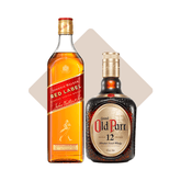 Combo Whisky Johnnie Walker Red Label 1L + Whisky Old Parr 1L