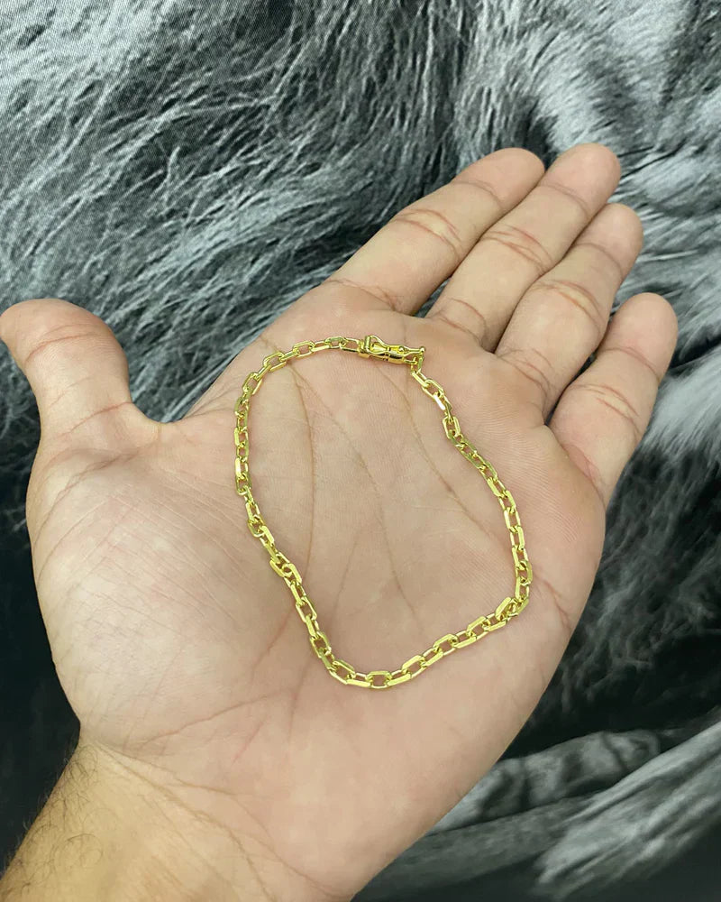 PULSEIRA CADEADO DE QUINA 4MM